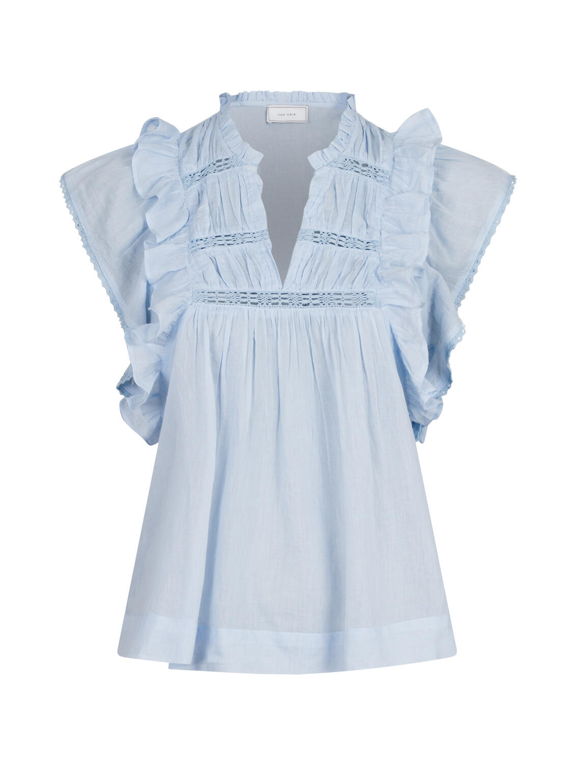 Jayla S Voile Top - Light Blue